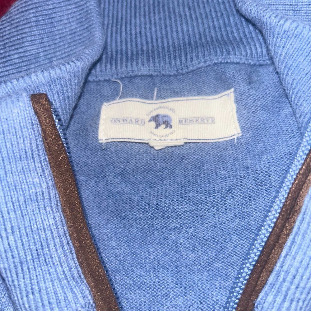 Onward Reserve Men's Blue Zip-Up Sweater